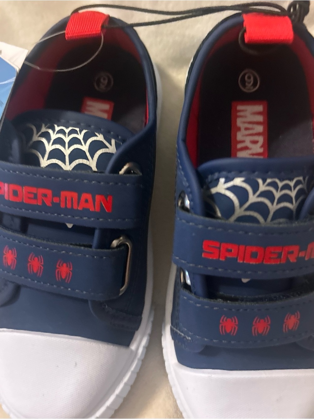 Marvel Spider-Man Navy Blue and Red Kids Sneakers